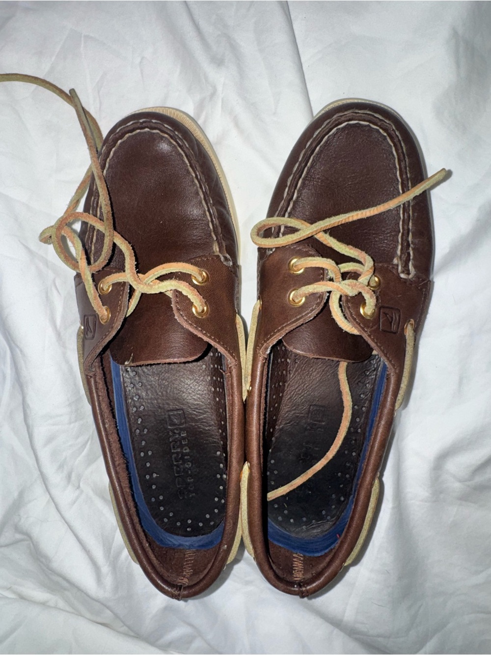 Sperry Top-Sider Authentic Original 2-Eye Boat Shoes Sz 7 Brown - Picture 8 of 15